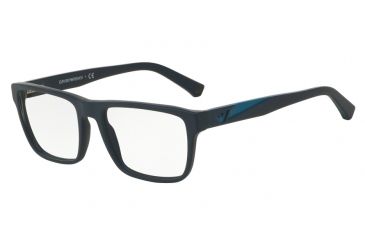 Image of Armani EA3080 Eyeglass Frames 5504-53 - Matte Blue Frame