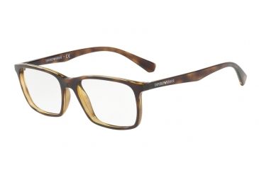 Image of Armani EA3116 Eyeglass Frames 5026-53 - Dark Havana Frame
