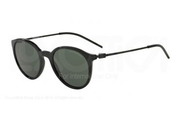Image of Armani EA4050 Sunglasses 501771-50 - Black Frame, Grey Green Lenses