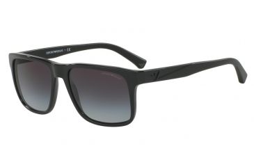 Image of Armani EA4071F Sunglasses 50178G-56 - Black Frame, Grey Gradient Lenses
