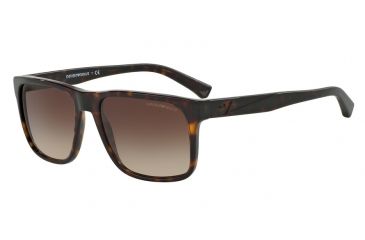 Image of Armani EA4071F Sunglasses 502613-56 - Dark Havana Frame, Brown Gradient Lenses