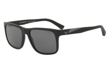 Image of Armani EA4071F Sunglasses 504281-56 - Matte Black Frame, Polar Grey Lenses