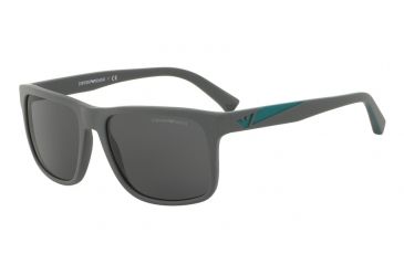 Image of Armani EA4071F Sunglasses 550287-56 - Matte Grey Frame, Grey Lenses