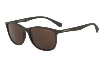 Image of Armani EA4074 Bifocal Prescription Sunglasses EA4074-550373-56 - Lens Diameter 56 mm, Frame Color Matte Brown