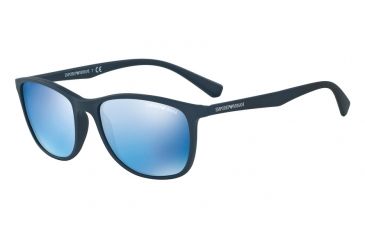 Image of Armani EA4074 Bifocal Prescription Sunglasses EA4074-550455-56 - Lens Diameter 56 mm, Frame Color Matte Blue