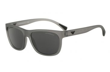 Image of Armani EA4081 Single Vision Prescription Sunglasses EA4081-553287-57 - Lens Diameter 57 mm, Frame Color Matte Transparent Grey