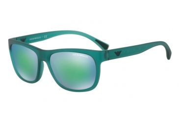 Image of Armani EA4081F Single Vision Prescription Sunglasses EA4081F-553431-59 - Lens Diameter 59 mm, Frame Color Matte Transparent Petroleum