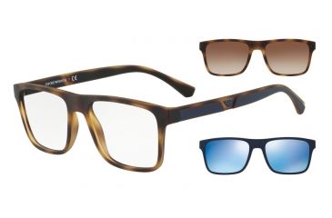 Image of Armani EA4115F Progressive Prescription Sunglasses, 54mm, Matte Havana, EA4115F-50891W-54-PRO