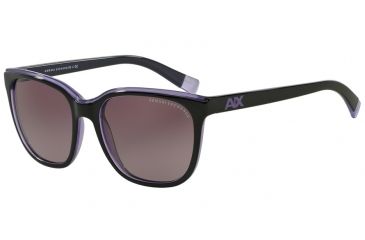 Image of Armani Exchange AX4031 Sunglasses 81458H-55 - Black /violet Trans Frame, Purple Gradient Lenses