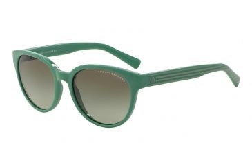 Image of Armani Exchange AX4034 Sunglasses 81508E-54 - Mint Green/mint Gr Seaf Stripe Frame, Smoke Green Gradient Lenses