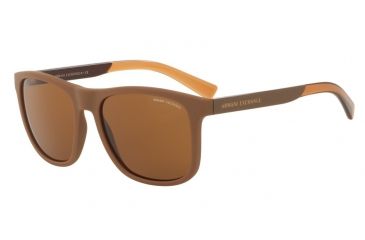 Image of Armani Exchange AX4049SF Single Vision Prescription Sunglasses AX4049SF-818513-57 - Lens Diameter 57 mm, Frame Color Matte Champagne