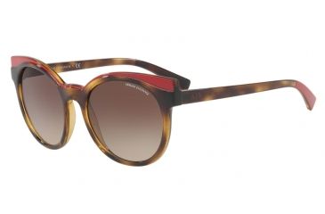 Image of Armani Exchange AX4064SF Sunglasses 822413-55 - Havana Red Frame, Brown Gradient Lenses