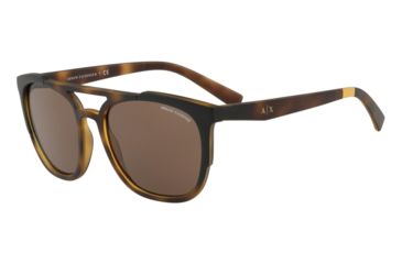 Image of Armani Exchange AX4076SF Bifocal Prescription Sunglasses, 56mm, Matte Havana Brown, AX4076SF-802973-56-BI