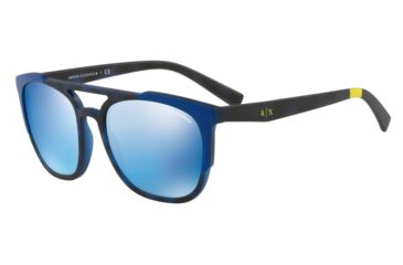 Image of Armani Exchange AX4076SF Bifocal Prescription Sunglasses AX4076SF-825380-56 - Lens Diameter 56 mm, Frame Color Matte Bluette Havana