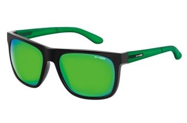 Image of Arnette Firedrill Single Vision Prescription Sunglasses, Black/Lime Frame, Citrus Lens-AN4143-31SV