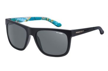 Image of Arnette Firedrill Single Vision Prescription Sunglasses, Fuzzy Black/Aloha Frame, Grey Lens-AN4143-25SV