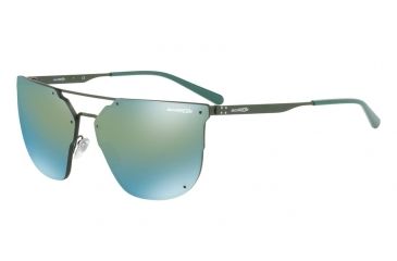 Image of Arnette HUNDO-P1 AN3073 Sunglasses 694/J2-63 - Green Frame, Emerald Iridium Lenses