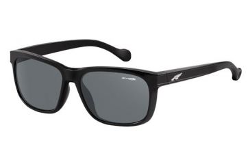 Image of Arnette Slacker Bifocal Prescription Sunglasses, Gloss Black Frame, Grey Lens-AN4196-01BI