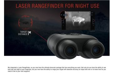 Image of ATN Binox-4T 640-2.5-25x Thermal Binocular, Black / Grey, TIBNBX4643L