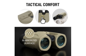 Image of ATN LRF 2000 10x42mm Roof Ballistics Laser Rangefinding Binocular, Army Brown, BN1042LRF2k