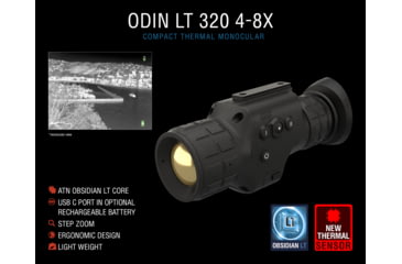 Image of ATN ODIN LT 320 4-8x35mm Compact Thermal Monocular, Black, TIMNODN335X