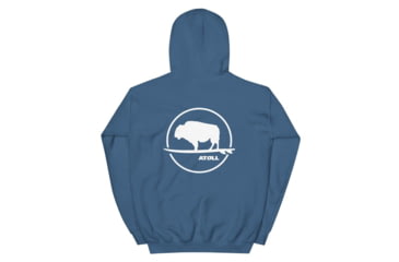 Image of Atoll Board Co Atoll Boards Circular Logo Hooded Sweatshirt - Indigo Blue, M - Indigo Blue,M, 627ABF3136C09Indigo-Blue-M