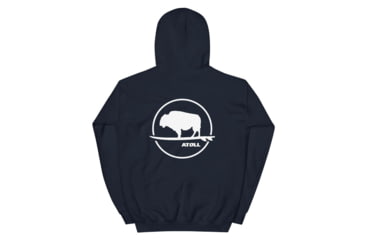 Image of Atoll Board Co Atoll Boards Circular Logo Hooded Sweatshirt - Navy, 2XL - Navy,2XL, 627ABF3136C09Navy-2XL