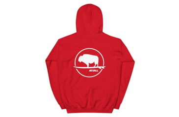 Image of Atoll Board Co Atoll Boards Circular Logo Hooded Sweatshirt - Red, 2XL - Red,2XL, 627ABF3136C09Red-2XL