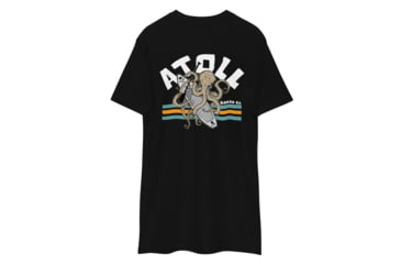 Image of Atoll Board Co Atoll Heavyweight Tee with Octopus and Paddle Board Design - Black, S - Black,S, 628E7F1B6395EBlack-S