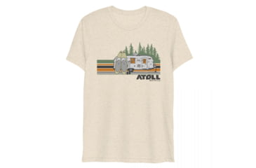 Image of Atoll Board Co Atoll Tri Blend Tee with SUP Campsite Graphic - Oatmeal Triblend, 3XL - Oatmeal Triblend,3XL, 62B5EC28436A2Oatmeal-Triblend-3XL