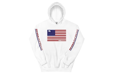 Image of Atoll Board Co Atoll US Flag Unisex Pullover Hoodie - White, XL - White,XL, 627A961FF0BDDWhite-XL