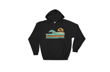 Image of Atoll Board Co Atoll Wave Unisex Pullover Hoodie - Black, XL - Black,XL, SQ8242775