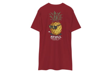 Image of Atoll Board Co Mens Heavyweight Tee with Atoll Pineapple Head Graphic - Brick Red, XL - Brick Red,XL, 6494C46A3D775Brick-Red-XL