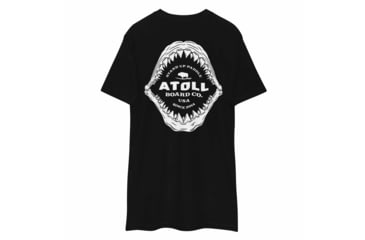 Image of Atoll Board Co Mens Heavyweight Tee With Atoll Shark Fossil Graphic - Black, XL - Black,XL, 6487450E4BE07Black-XL