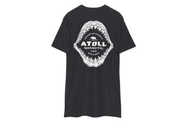 Image of Atoll Board Co Mens Heavyweight Tee With Atoll Shark Fossil Graphic - Charcoal Heather, S - Charcoal Heather,S, 6487450E4BE07Charcoal-Heather-S