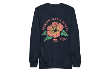 Image of Atoll Board Co Premium Crew Neck Sweatshirt with Atoll Paddle Board Island Flower Graphic - Navy Blazer, 3XL - Navy Blazer,3XL, 6441992434D68Navy-Blazer-3XL