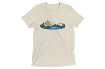 Image of Atoll Board Co Short sleeve t-shirt with Atoll Mountain Lake SUP Graphic - Oatmeal Triblend, L - Oatmeal Triblend,L, 62C60B5D296AEOatmeal-Triblend-L