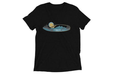 Image of Atoll Board Co Short sleeve t-shirt with Atoll Mountain Lake SUP Graphic - Solid Black Triblend, S - Solid Black Triblend,S, 62C60B5D296AESolid-Black-Triblend-S