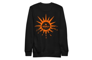 Image of Atoll Board Co Unisex Crew Neck Sweatshirt with Atoll Horizon Sunset Graphic - Black, 3XL - Black,3XL, 6451926B946B4Black-3XL