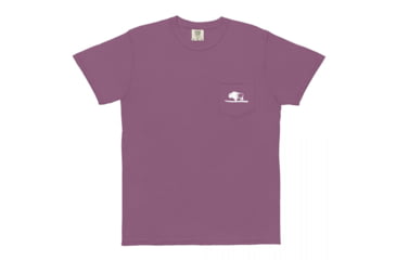 Image of Atoll Board Co Unisex garment-dyed pocket t-shirt with Atoll Hand Drawn Bison Graphic - Berry, S - Berry,S, 62C6109454F14Berry-S