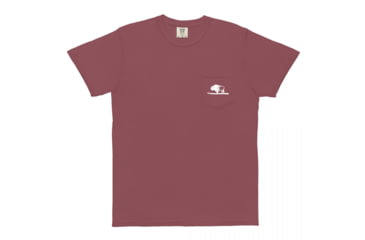 Image of Atoll Board Co Unisex garment-dyed pocket t-shirt with Atoll Hand Drawn Bison Graphic - Brick, 2XL - Brick,2XL, 62C6109454F14Brick-2XL