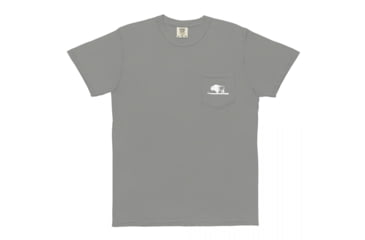 Image of Atoll Board Co Unisex garment-dyed pocket t-shirt with Atoll Hand Drawn Bison Graphic - Grey, XL - Grey,XL, 62C6109454F14Grey-XL