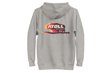Image of Atoll Board Co Unisex Hoodie with Atoll Bison Color Shift Graphic - Carbon Grey, 3XL - Carbon Grey,3XL, 636AA26686F48Carbon-Grey-3XL
