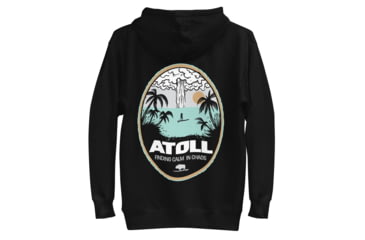 Image of Atoll Board Co Unisex Hoodie with Atoll Calm in Chaos Graphic - Black, S - Black,S, 637BCC0FBCEE5Black-S