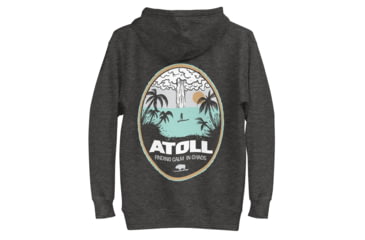 Image of Atoll Board Co Unisex Hoodie with Atoll Calm in Chaos Graphic - Charcoal Heather, M - Charcoal Heather,M, 637BCC0FBCEE5Charcoal-Heather-M