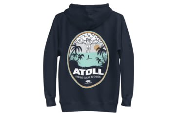 Image of Atoll Board Co Unisex Hoodie with Atoll Calm in Chaos Graphic - Navy Blazer, S - Navy Blazer,S, 637BCC0FBCEE5Navy-Blazer-S