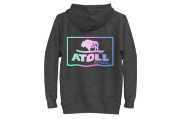 Image of Atoll Board Co Unisex Hoodie with Atoll Color Blend Graphic - Charcoal Heather, 3XL - Charcoal Heather,3XL, 637BCD4B3AA75Charcoal-Heather-3XL