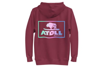 Image of Atoll Board Co Unisex Hoodie with Atoll Color Blend Graphic - Maroon, XL - Maroon,XL, 637BCD4B3AA75Maroon-XL