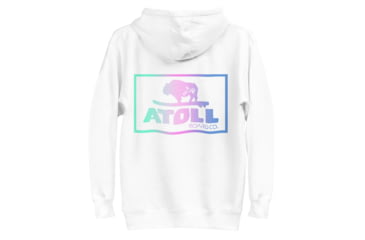 Image of Atoll Board Co Unisex Hoodie with Atoll Color Blend Graphic - White, M - White,M, 637BCD4B3AA75White-M