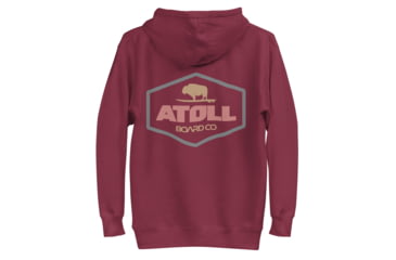 Image of Atoll Board Co Unisex Hoodie with Atoll Dimond Graphic - Maroon, 3XL - Maroon,3XL, 637BCFDBC6553Maroon-3XL